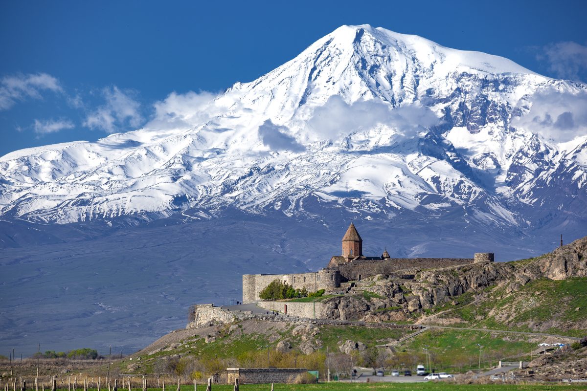 View of Khor Virap and Mount Ararat.