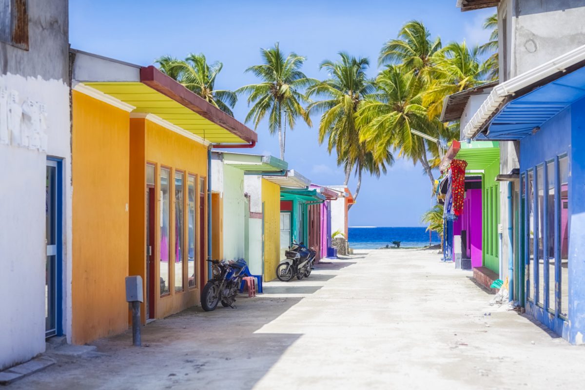 Shopping Street of Maldives ( Maafushi )